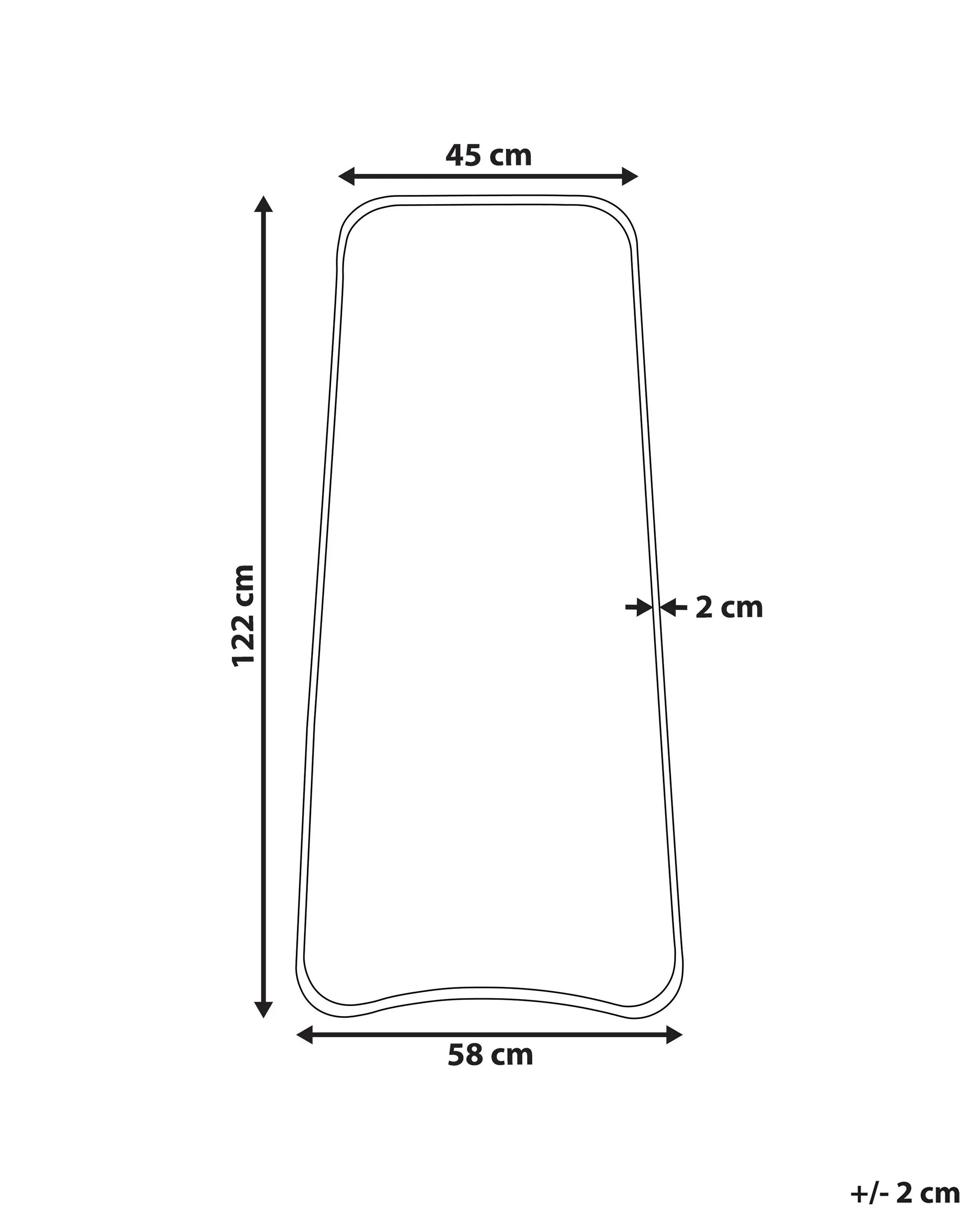 Miroir LEVET 58 cm 122 cm Métal Doré
