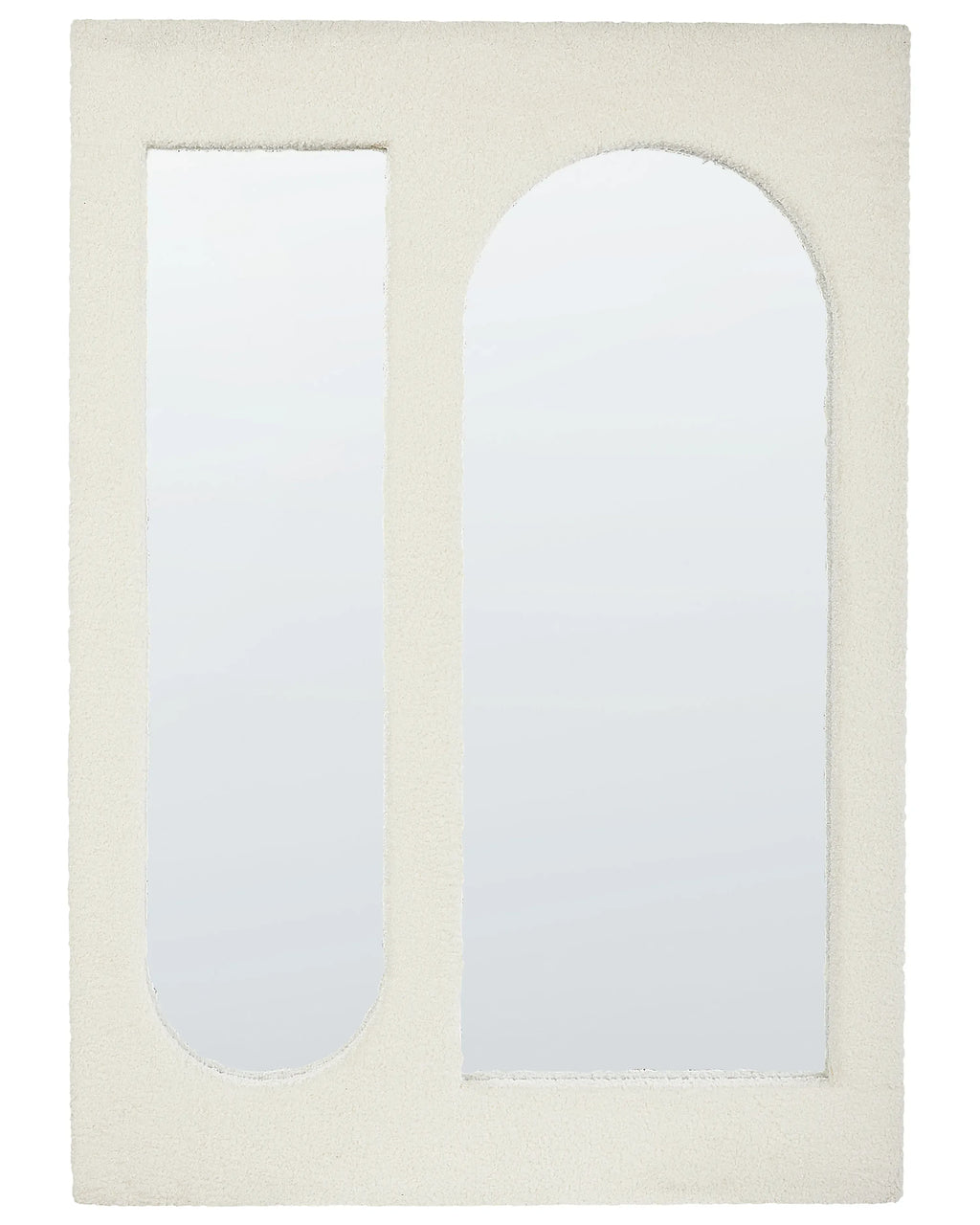 Miroir MARCIGNY 70 cm 100 cm Bouclé Blanc cassé