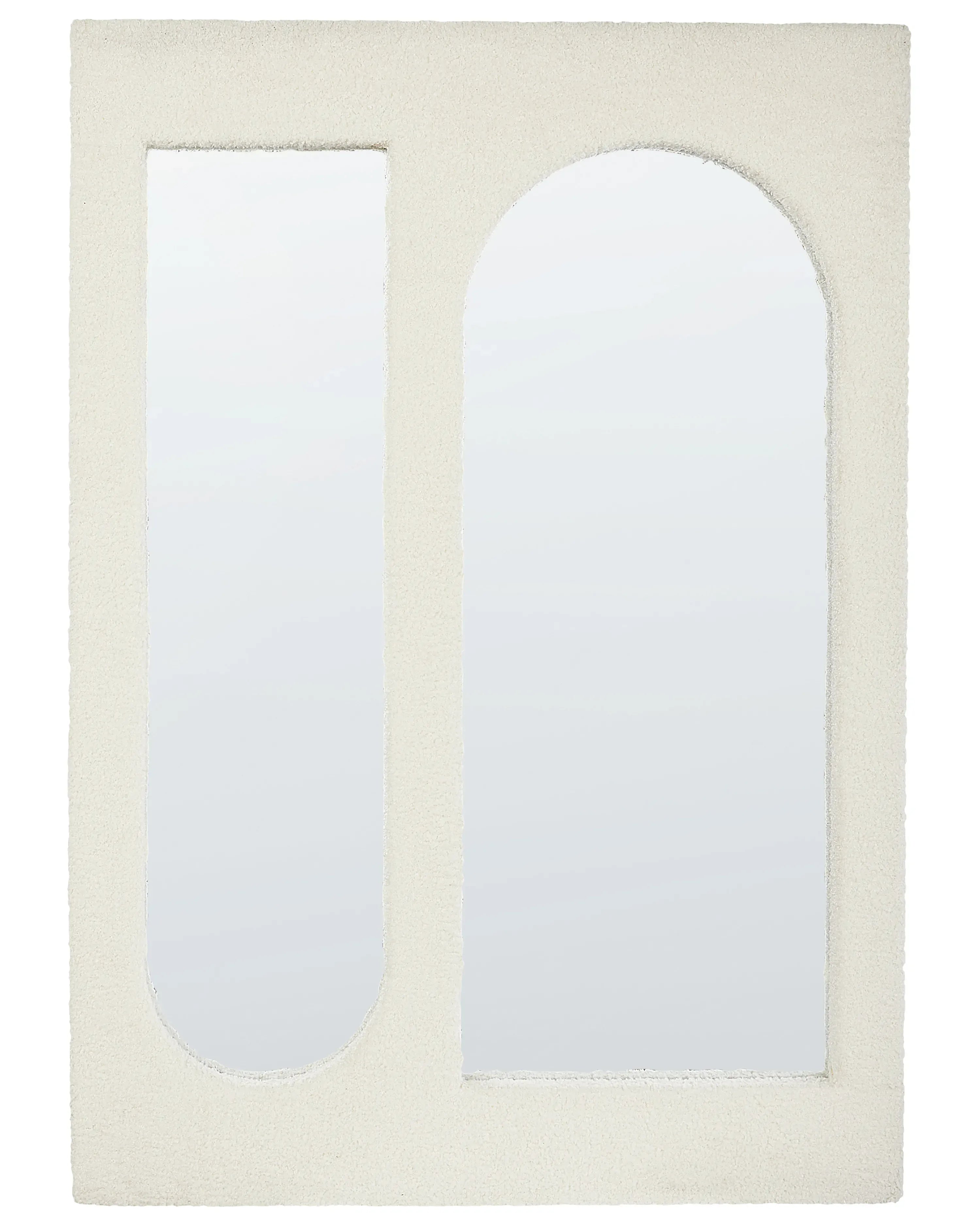 Miroir MARCIGNY 70 cm 100 cm Bouclé Blanc cassé
