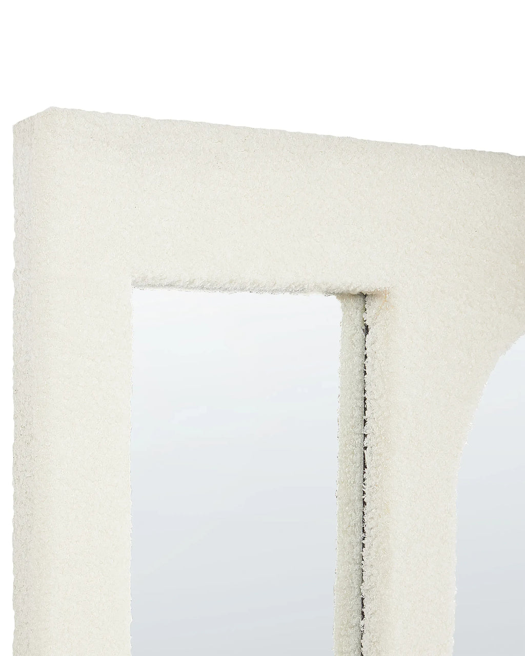 Miroir MARCIGNY 70 cm 100 cm Bouclé Blanc cassé