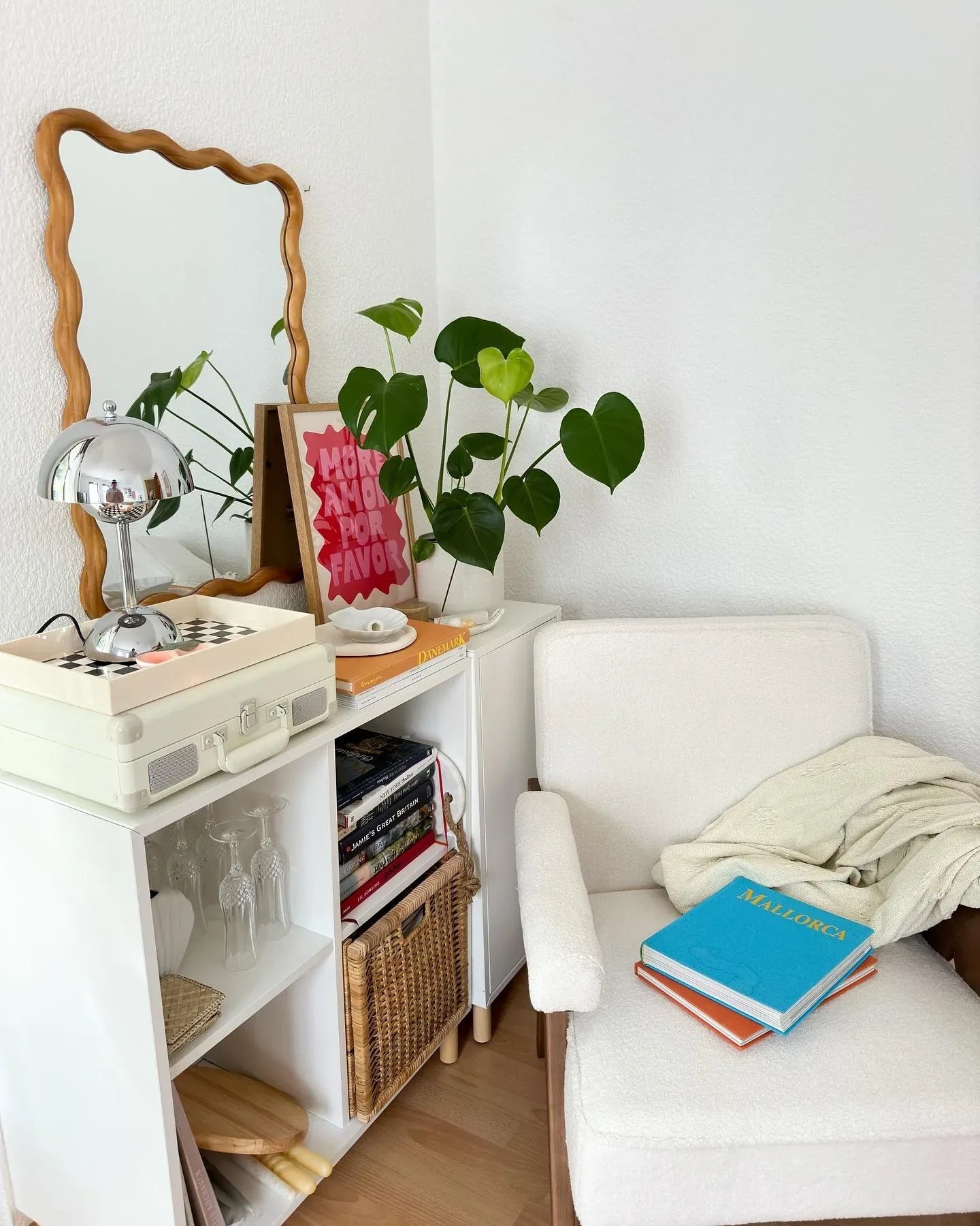 Miroir BEFFES 50 cm 72 cm Bois de pin Naturel