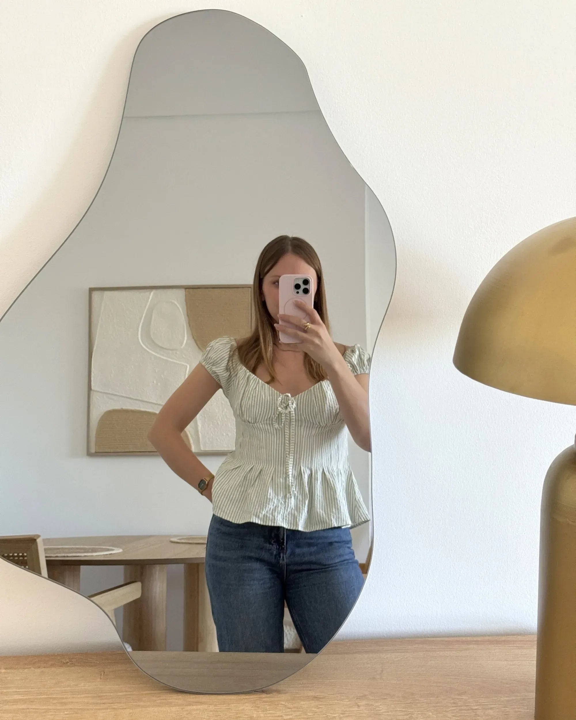 Miroir HERRY 46 cm 76 cm Argent