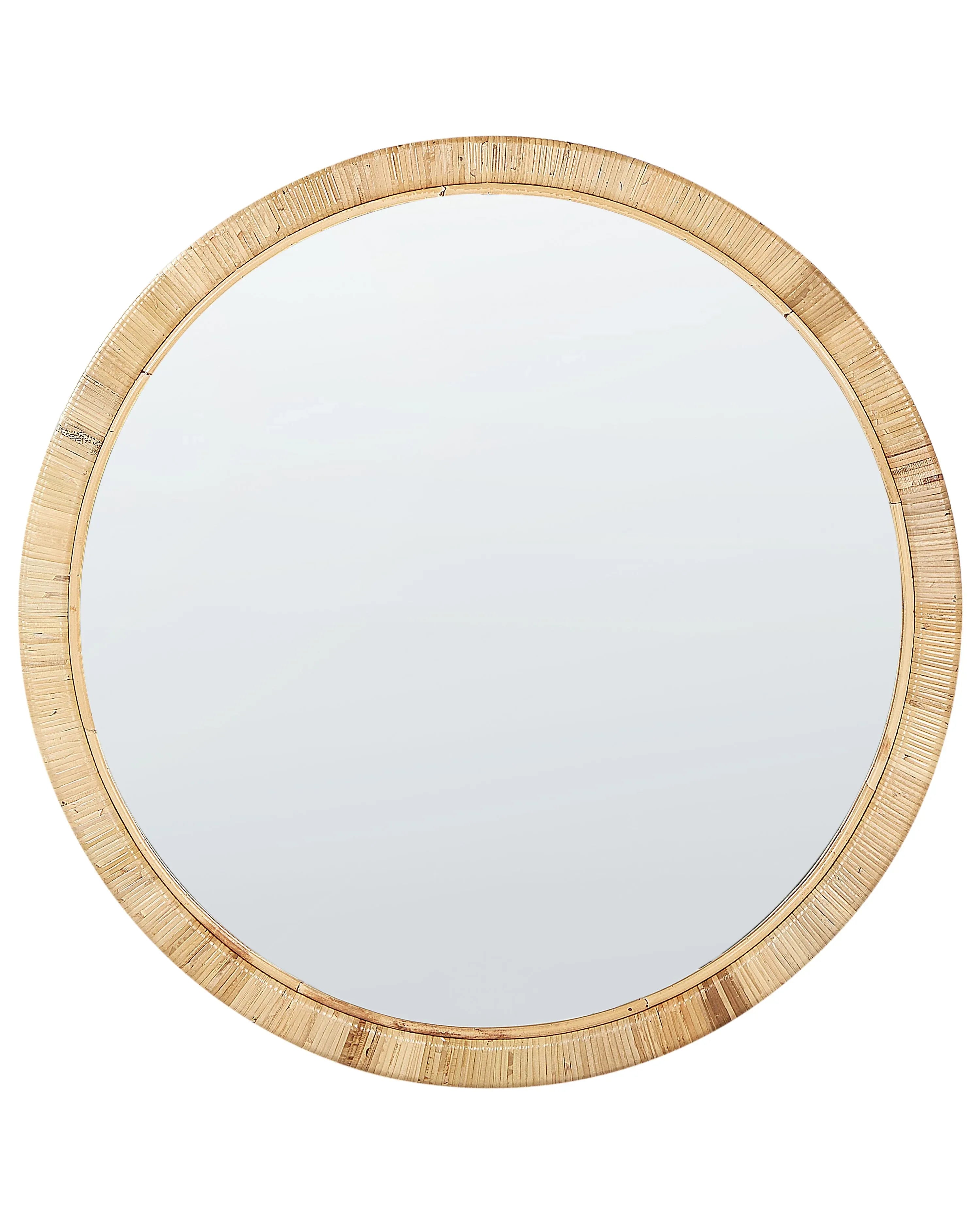 Specchio ANLEZY 80 cm 80 cm Rattan Naturale