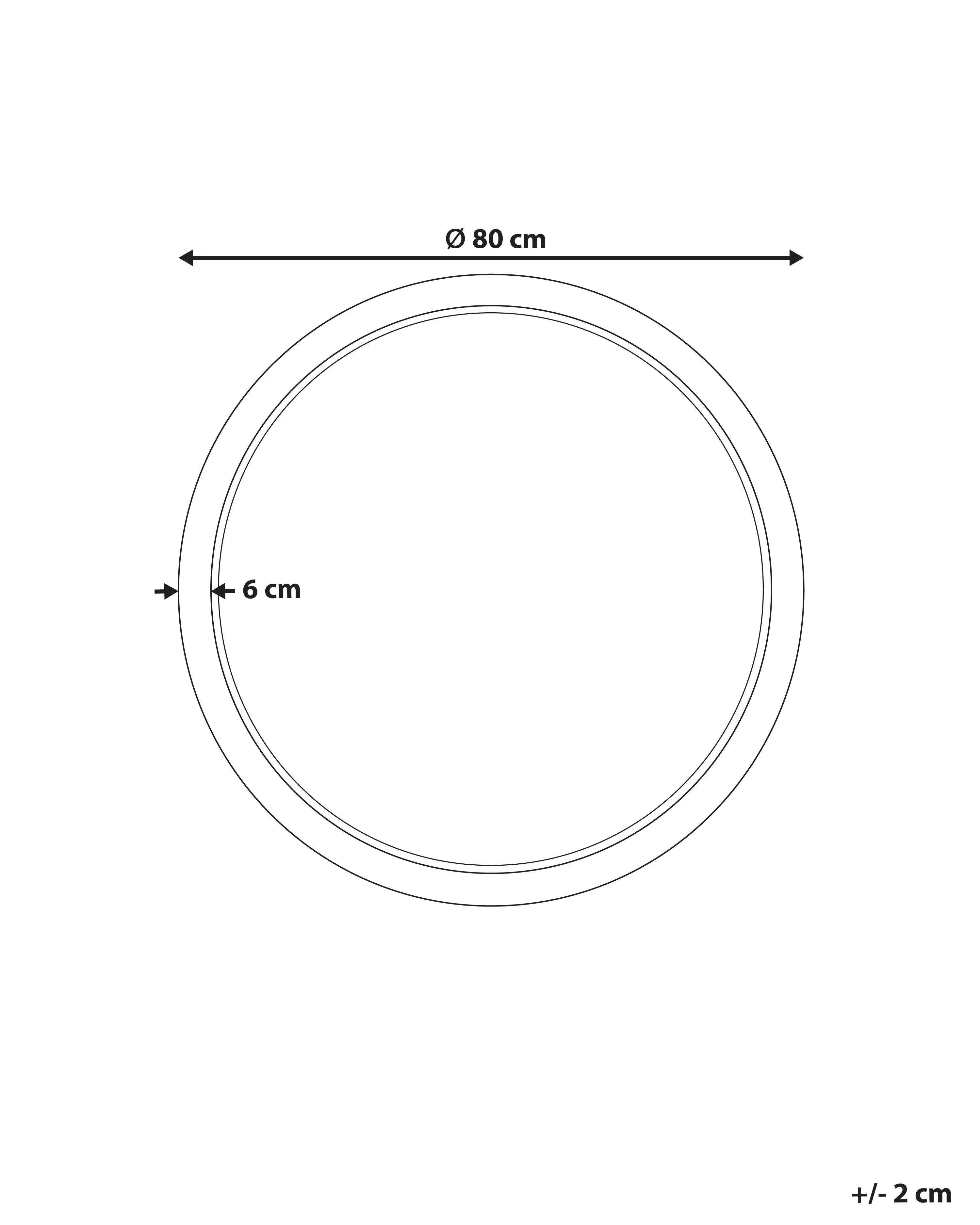Miroir ANLEZY 80 cm 80 cm Rotin Naturel