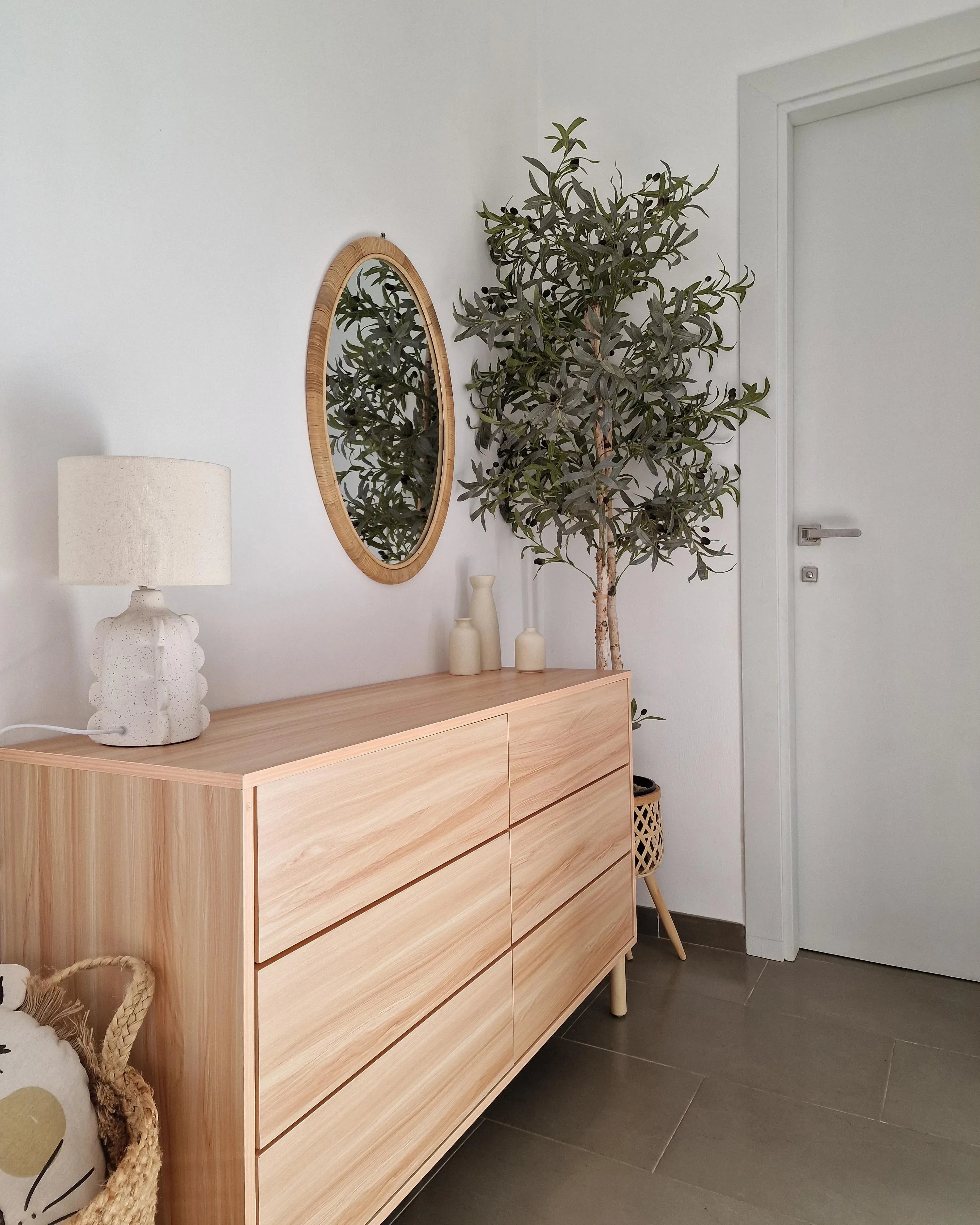 Miroir FOISSY 50 cm 70 cm Rotin Naturel