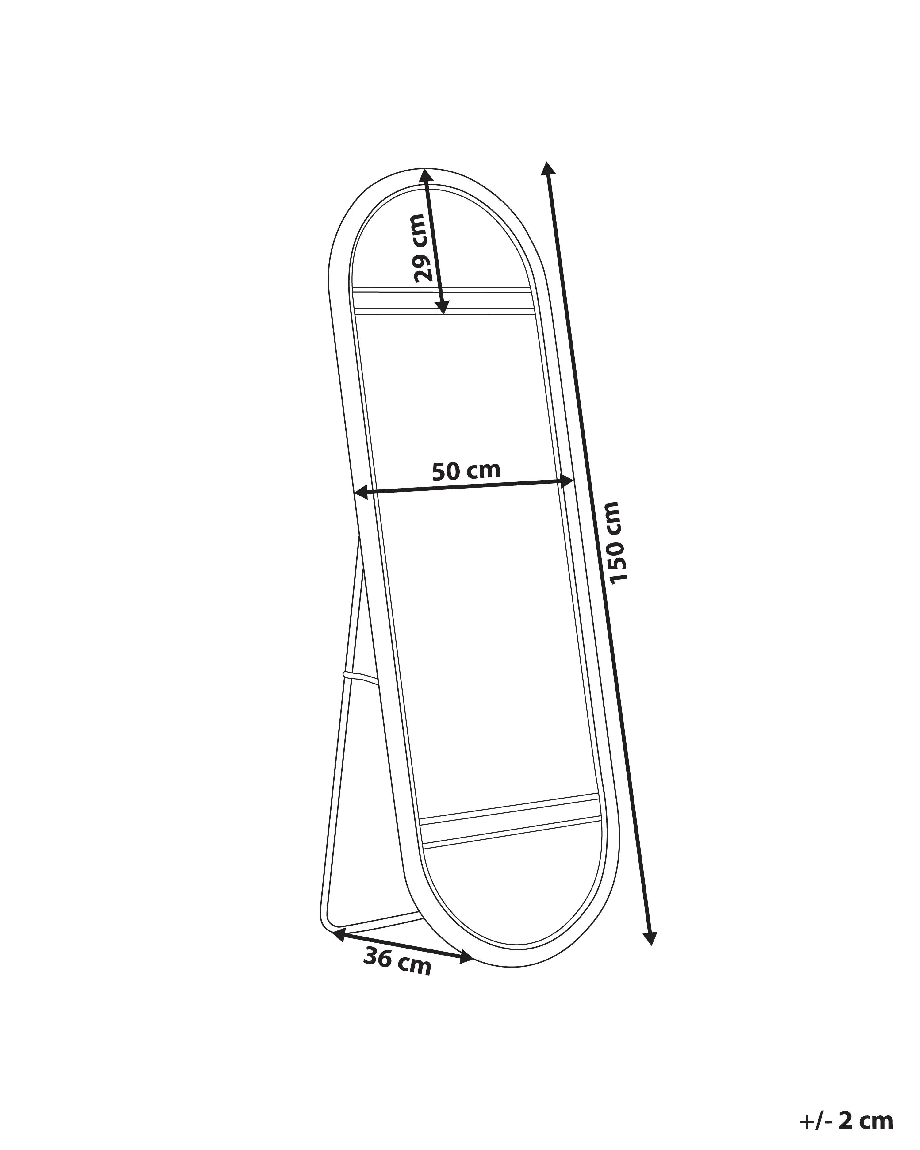 Miroir sur pied BARGES 150 cm Rotin Naturel