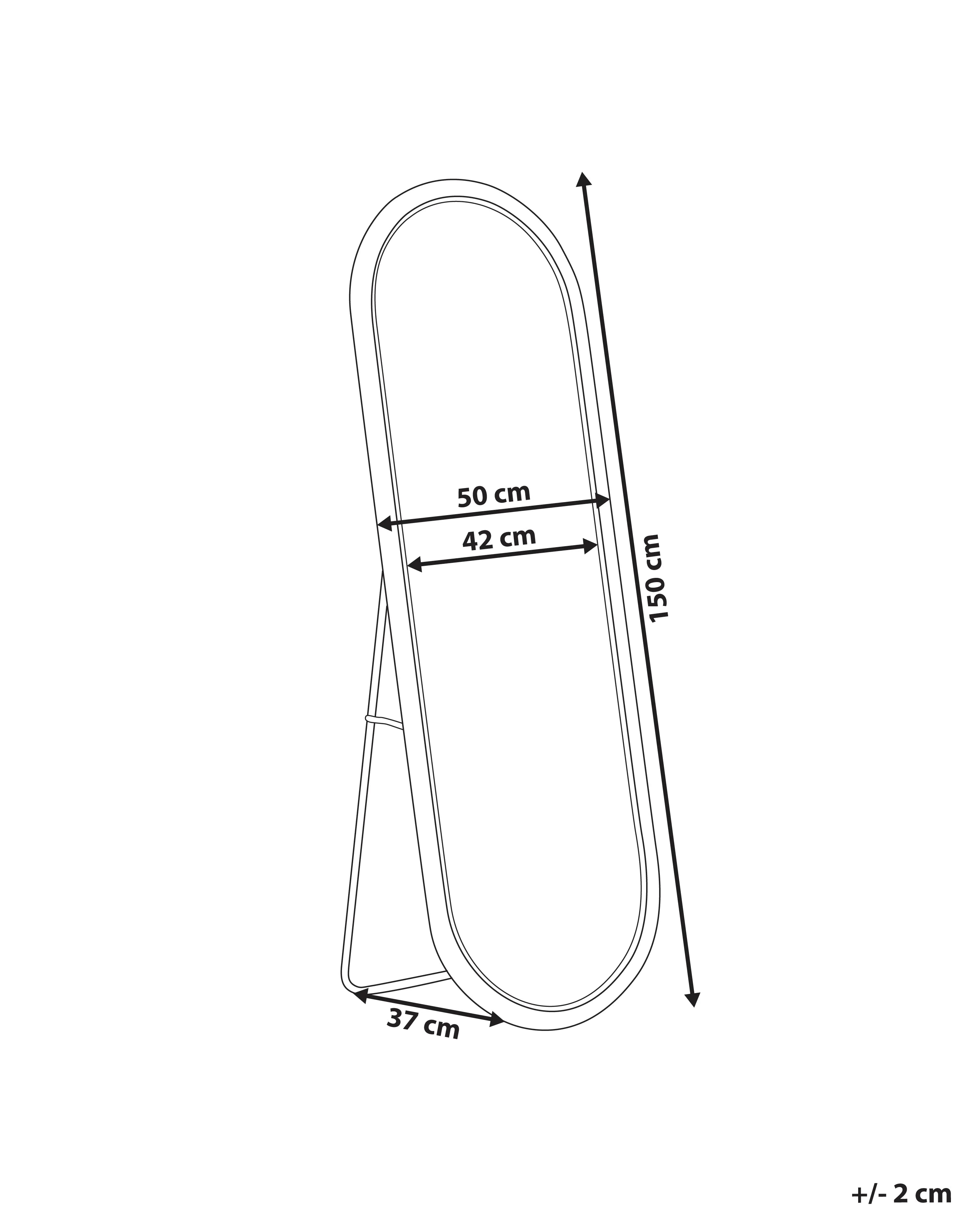 Miroir sur pied MONTOT 150 cm Rotin Naturel