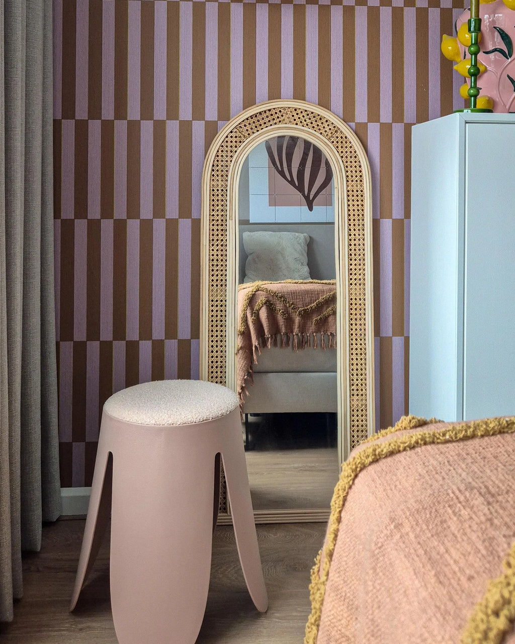 Miroir FRANEY 50 cm 120 cm Rotin Naturel
