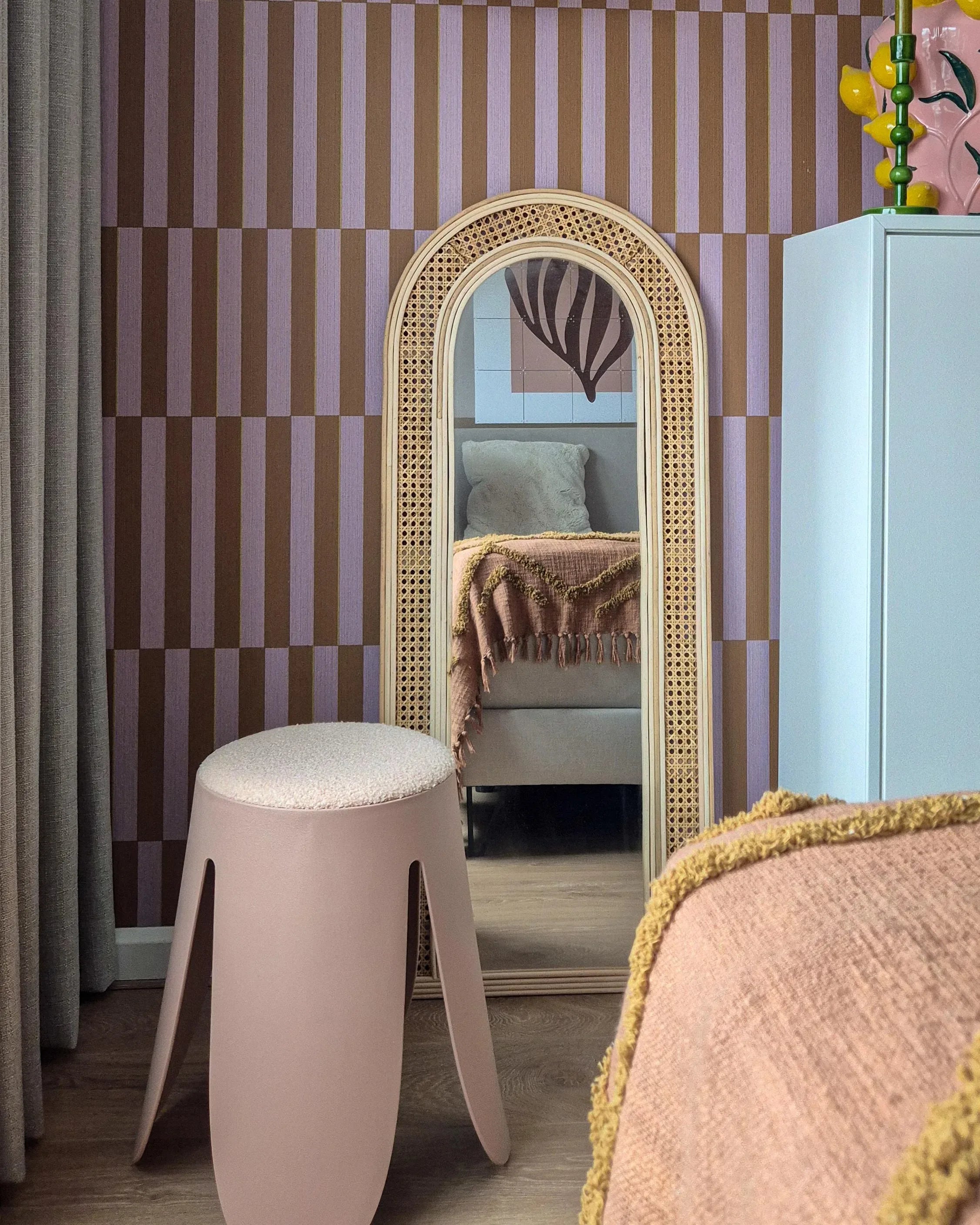 Miroir FRANEY 50 cm 120 cm Rotin Naturel