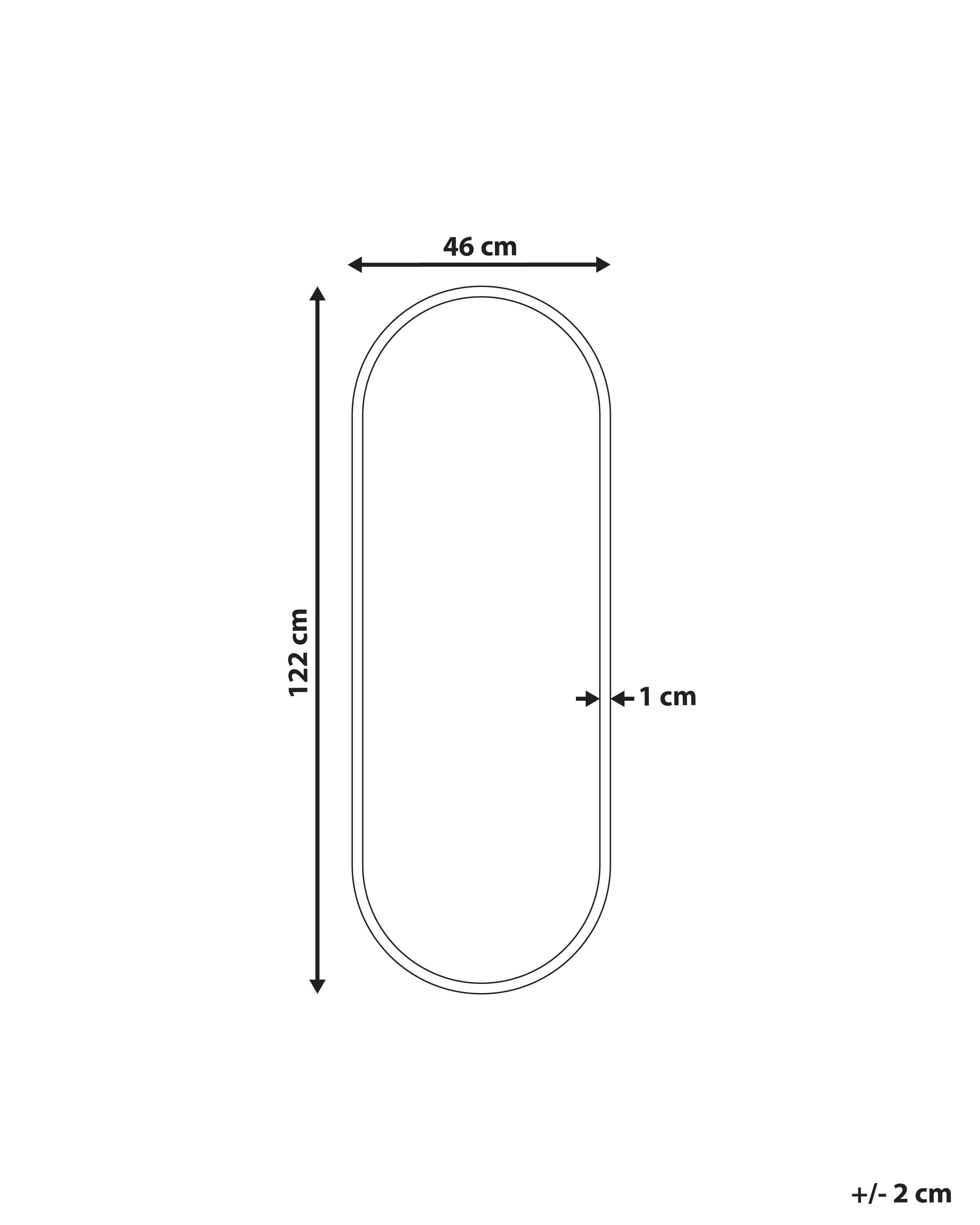 Miroir AZEVILLE 46 cm 122 cm Métal Or