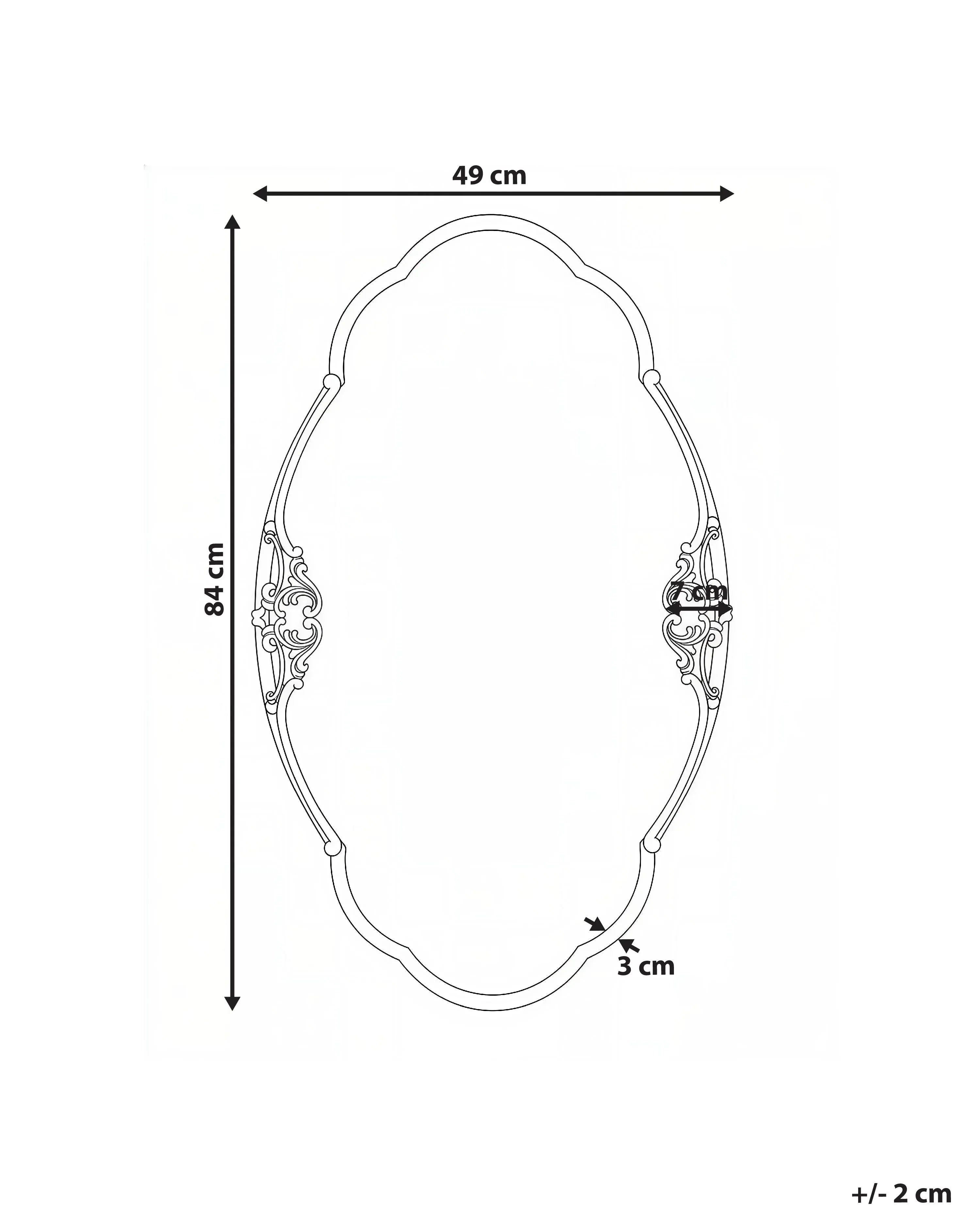 Miroir EPANNES 49 cm 84 cm Or