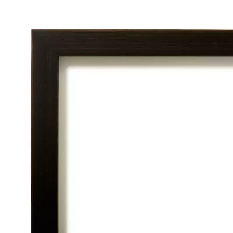 Miroir mural de salle de bain en bois brun expresso non biseauté